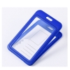 Bilde av Blue 86x54 mm Card holder / carrying case hard plastic / Badge holder. Clear on both sides (vertical / portrait). 60270348 (DE,SE,NO,FI,RO,PL)